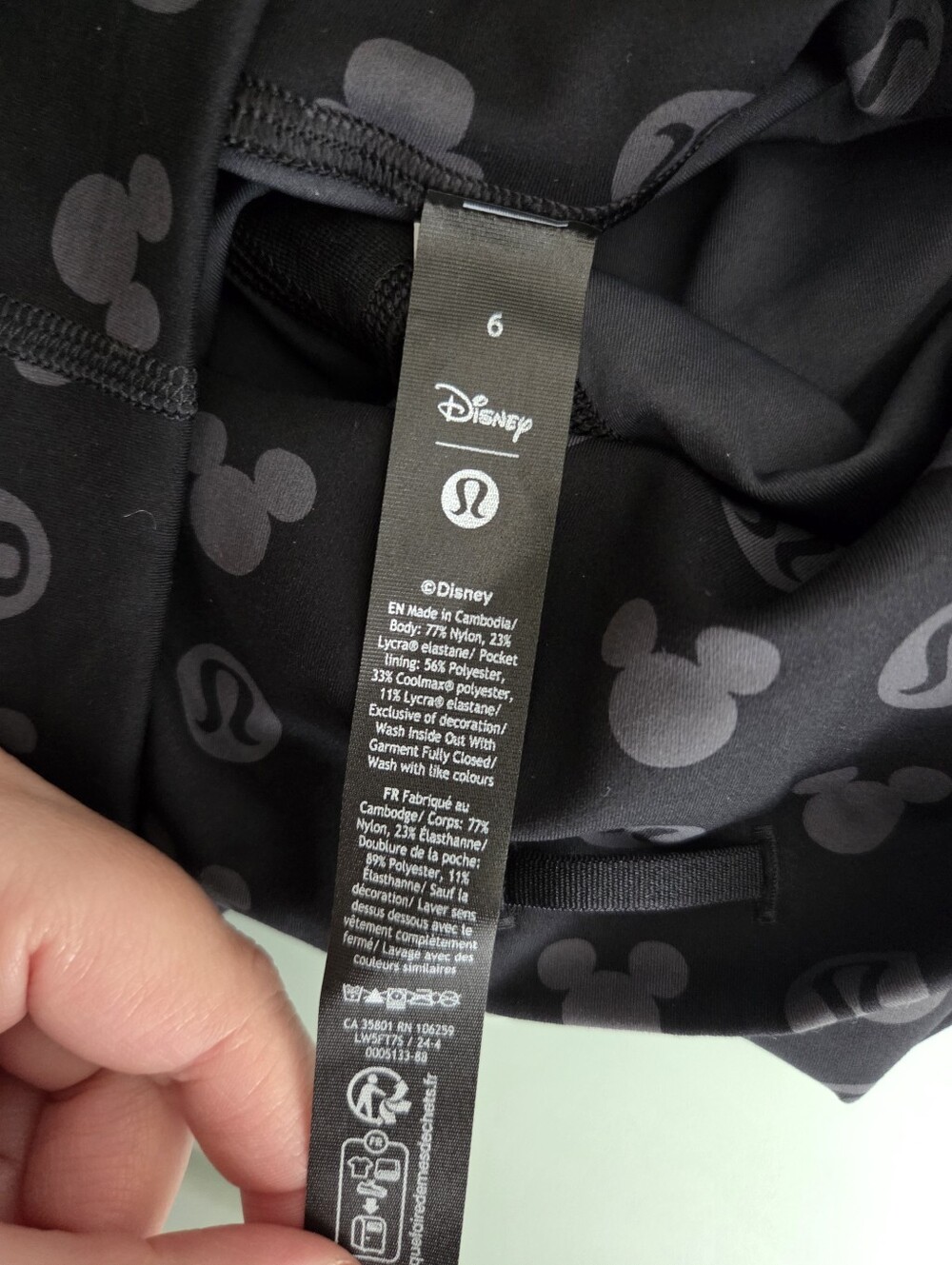 Disney x Lululemon *Wunder Train High-Rise Tight 25" size 6 NWT - Picture 9 of 9
